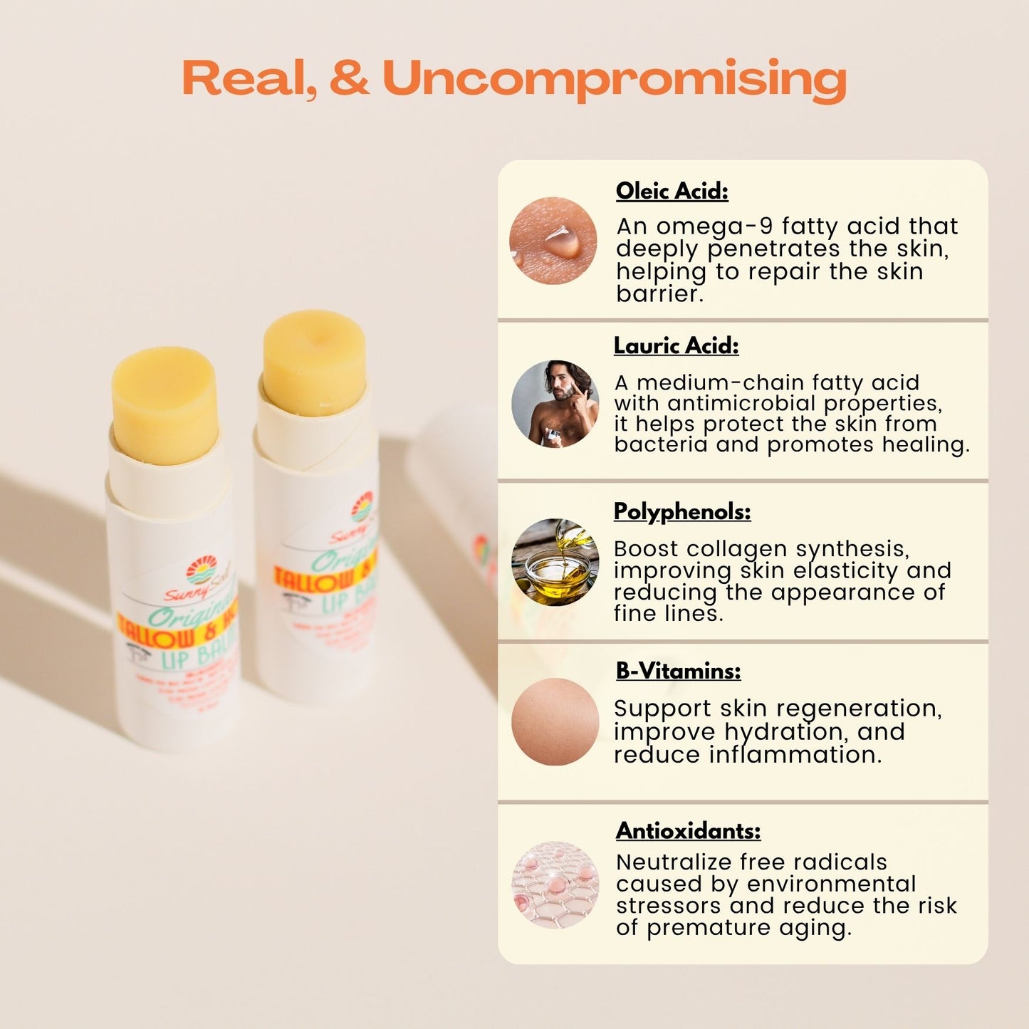 Tallow & Honey Lip Balm (Pack of 3)