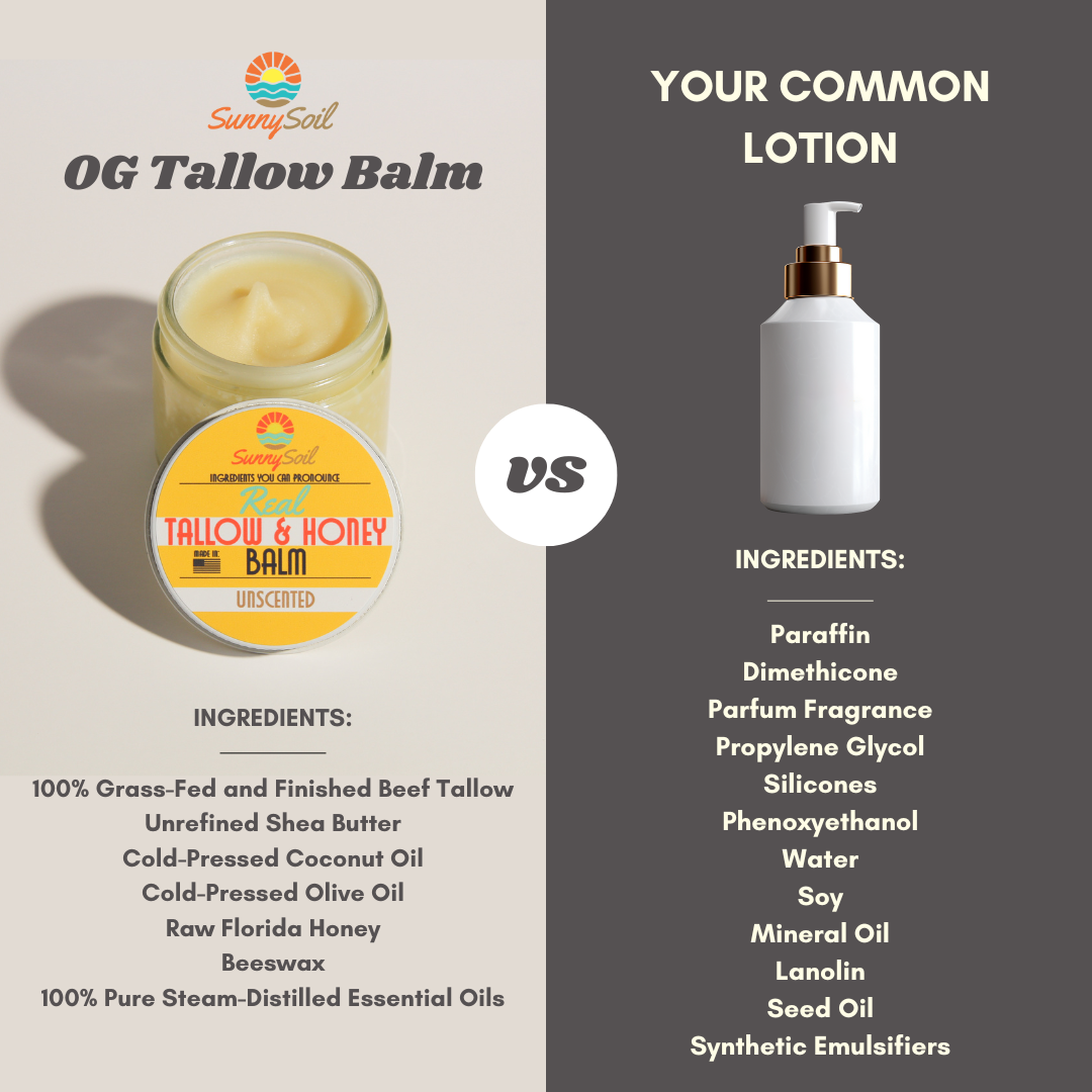 Baume Original au Suif et au Miel avec Beurre de Karité - Hydratant Corps et Visage