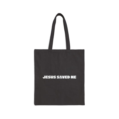 Jesus Saved Me Canvas Tote — Christian Faith Reusable Shopping Bag