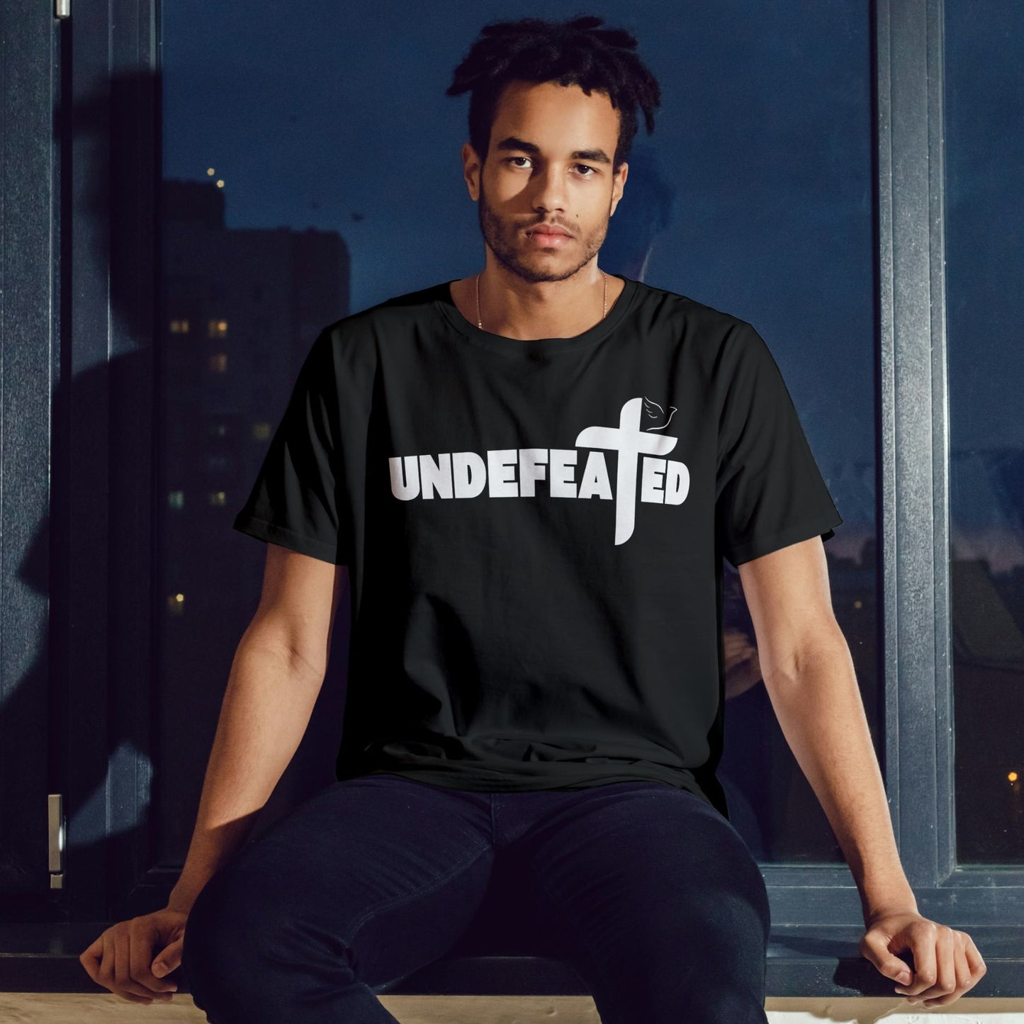 Jesus Christ Undefeated T-Shirt 100% Cotton - Faith, Revival, Ministry Merch