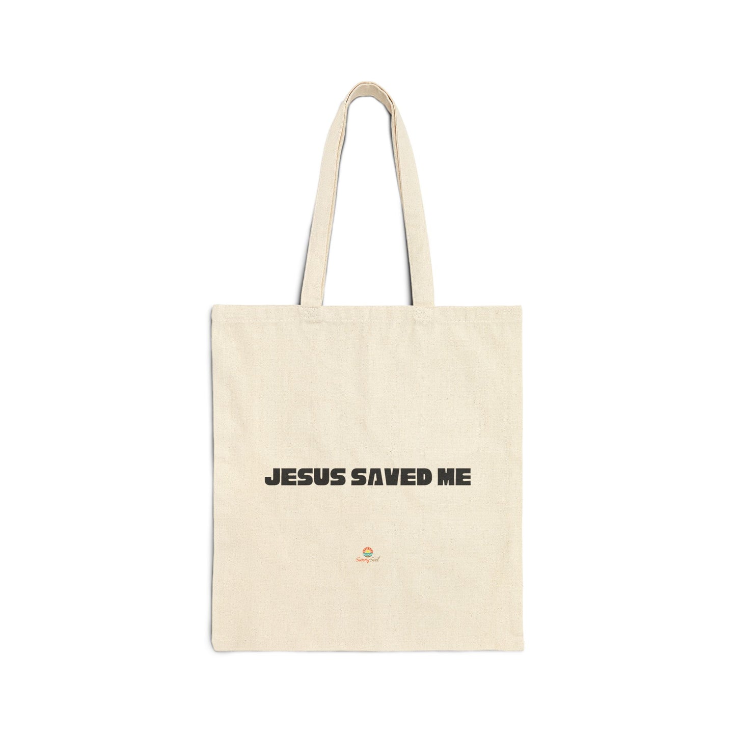 Jesus Saved Me Canvas Tote — Christian Faith Reusable Shopping Bag