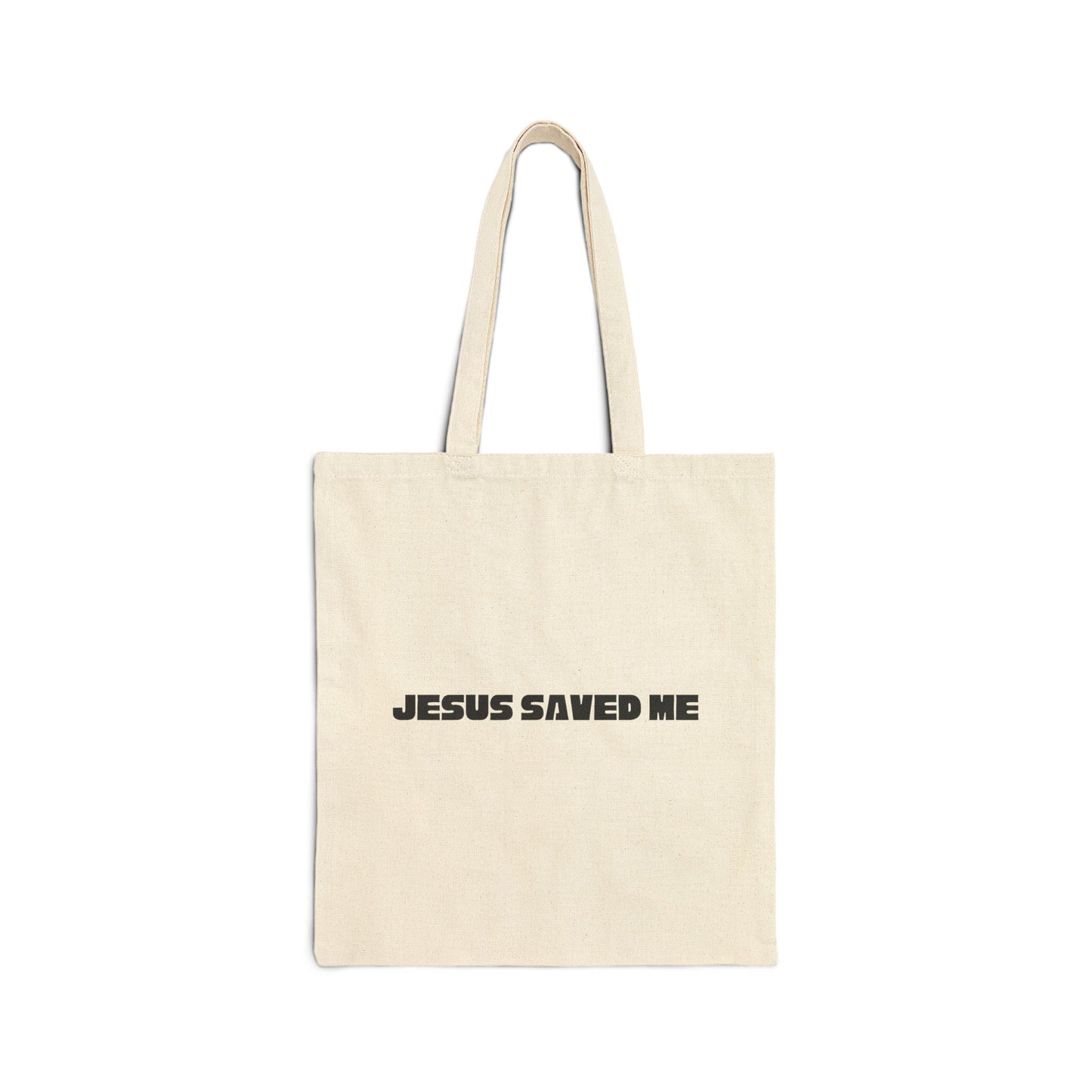 Jesus Saved Me Canvas Tote — Christian Faith Reusable Shopping Bag