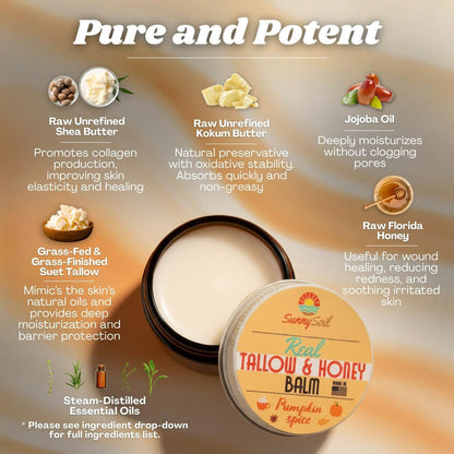Pumpkin Spice Tallow & Honey Balm (2oz)