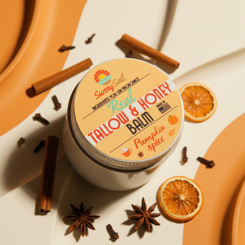 Pumpkin Spice Tallow & Honey Balm (2oz)